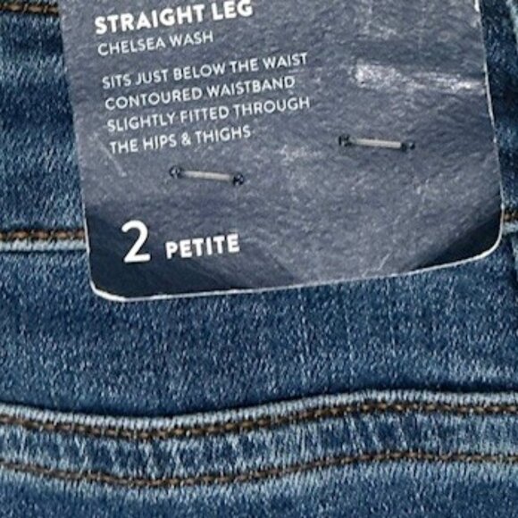 J Jill The Boyfriend Jeans 2P Straight Leg Ankle Stretch Denim Blue Wash NWT - Picture 9 of 10